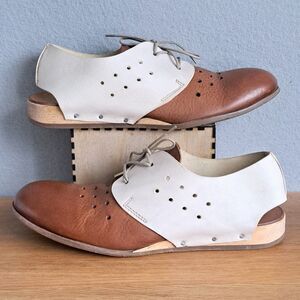 MOMA Leather Oxford Shoes Cutout Minimalist Women's EU 38.5 US 8 Italy